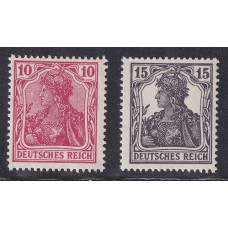 ALEMANIA EN LA PRIMERA GUERRA MUNDIAL SERIE COMPLETA DE ESTAMPILLAS NUEVAS CON GOMA FALSOS POSTALES REALIZADO POR LOS INGLESES MICHEL 4/5